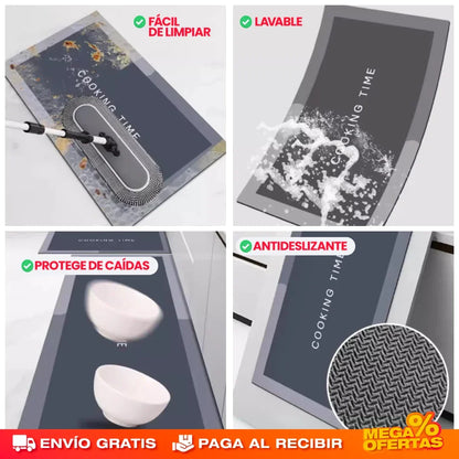 Alfombras Antideslizantes Súper Absorbentes para Cocina y Baño – Combo x2