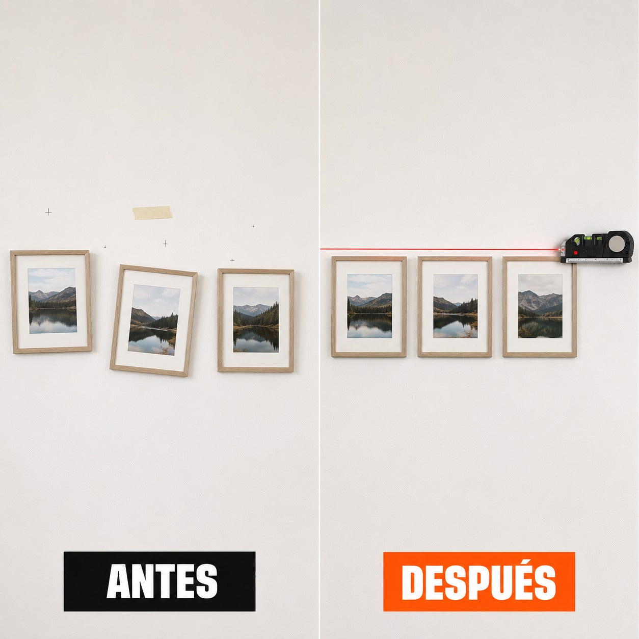 Nível Láser 3 en 1 con Cinta Métrica para Medir y Alinear con Precisión
