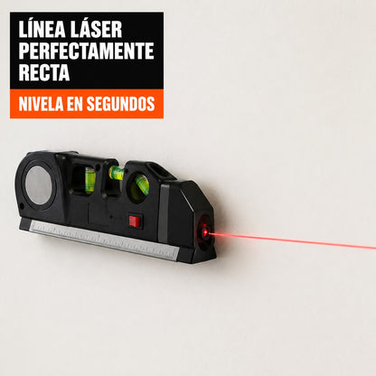 Nível Láser 3 en 1 con Cinta Métrica para Medir y Alinear con Precisión
