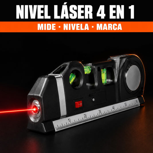 Nível Láser 3 en 1 con Cinta Métrica para Medir y Alinear con Precisión